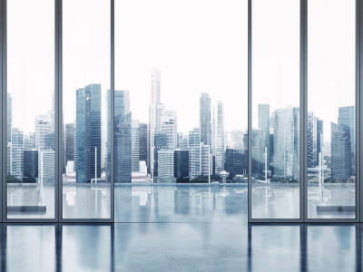 Fototapete Büroinnenraum mit Balkon