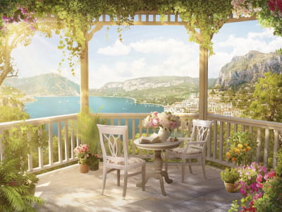 Fototapete Panoramaterrasse in Italien