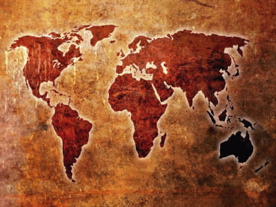 Fototapete Globale Karte