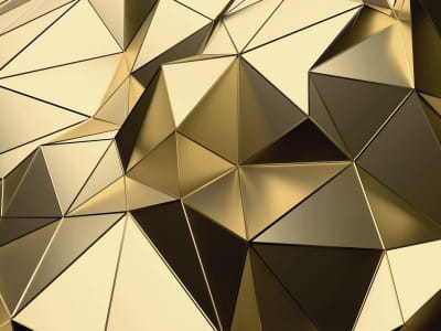 Fototapete Goldene abstrakte Figuren