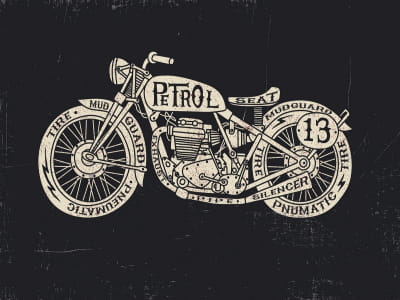 Fototapete Retro-Motorrad