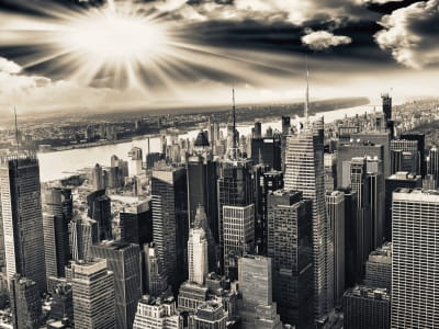 Fototapete Morgendämmerung über Manhattan