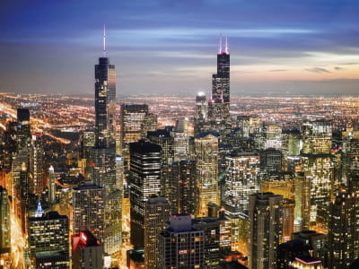 Fototapete Später Abend in Chicago