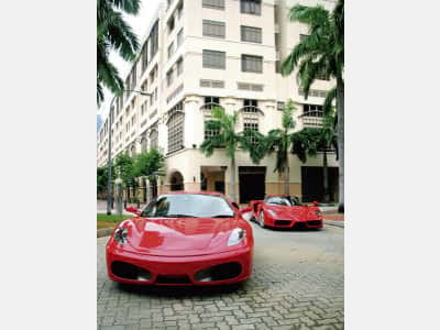 Fototapete Wunderschöner roter Ferrari