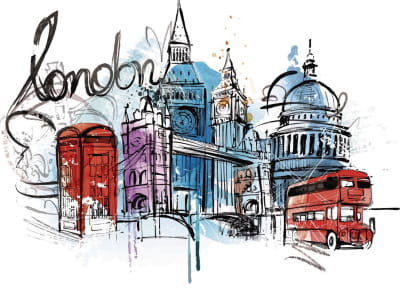Fototapete Buntes London
