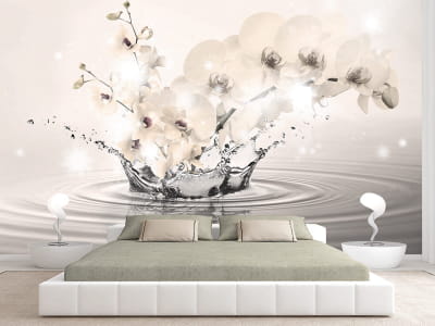Fototapete 3D-Orchidee