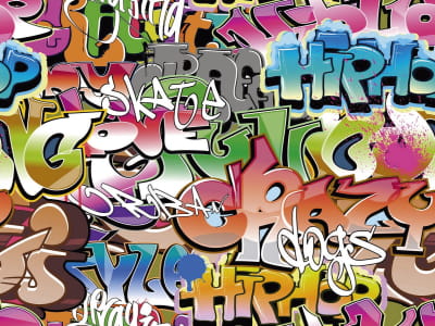 Fototapete Graffiti-Schriftzug Hip Hop