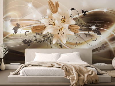 Fototapete 3D-Lilien