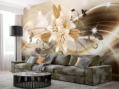 Fototapete 3D-Lilien