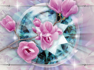 Fototapete Magnolien 3D
