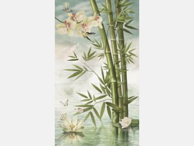 Fototapete Orchideen und Seerosen