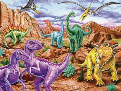 Fototapete Pflanzenfressende Dinosaurier