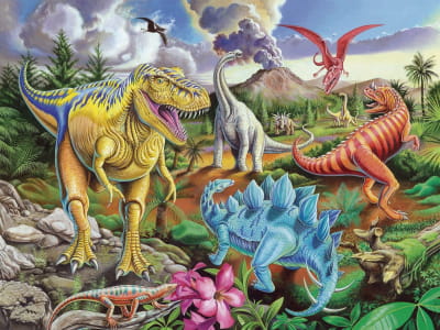 Fototapete Prähistorische Dinosaurier