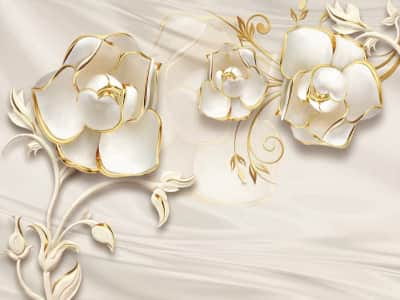 Fototapete Goldene Rosen