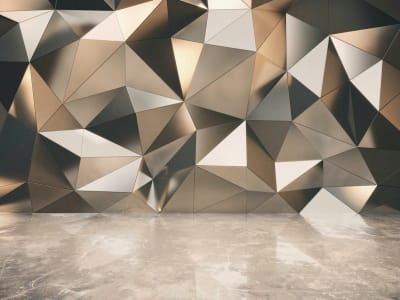 Fototapete Polygonwand