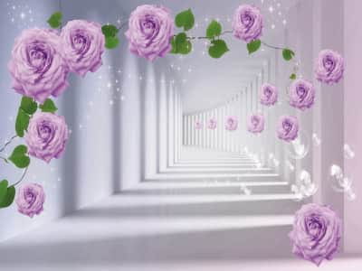 Fototapete Glamouröse Rosen 3D