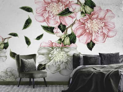 Fototapete Luxuriöse rosa Blüten
