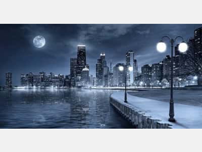 Fototapete Nacht Chicago