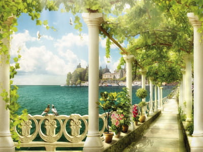 Fototapete Damm in Italien