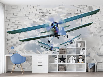 Fototapete Flugzeuge 3D