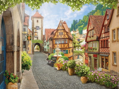 Fototapete Straße in Deutschland zeichnen