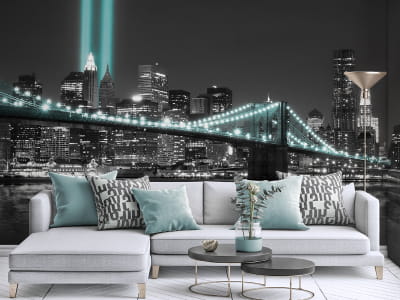 Fototapete Lichter der Brooklyn Bridge