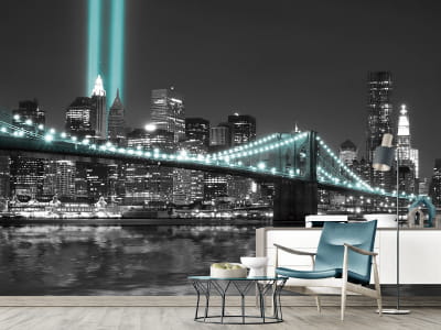 Fototapete Lichter der Brooklyn Bridge