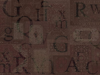 Fototapete Muster und Buchstaben