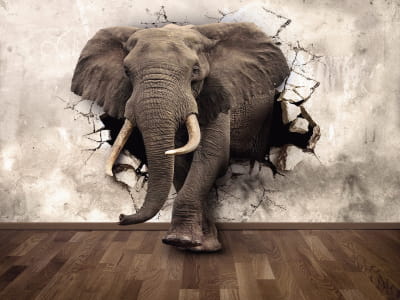 Fototapete Mächtiger Elefant