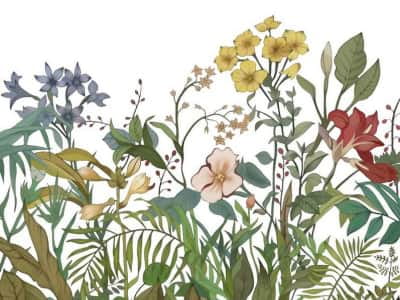 Fototapete Unbefleckte Wildblumen