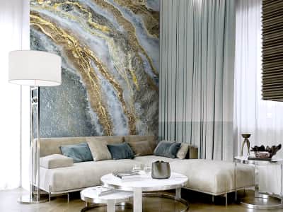Fototapete Goldene Wellen