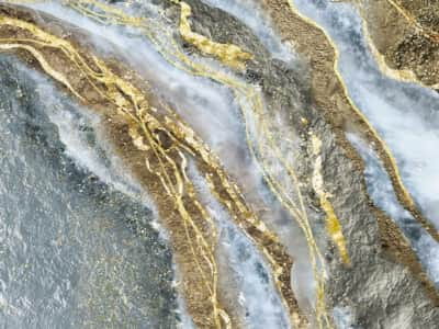 Fototapete Goldene Wellen