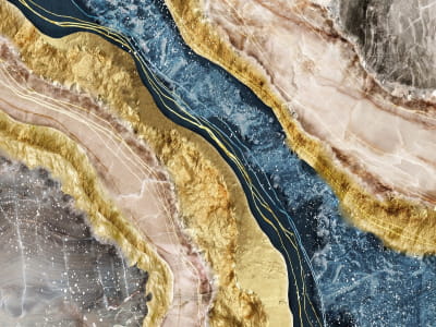 Fototapete Marmor und Gold