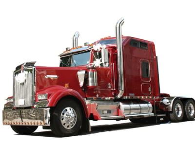 Fototapete Großer roter LKW