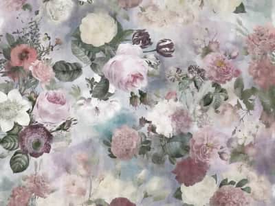 Fototapete Sommerblumen-Aquarell