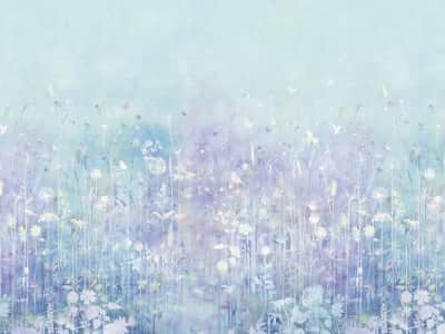 Fototapete Wildblumen-Aquarell