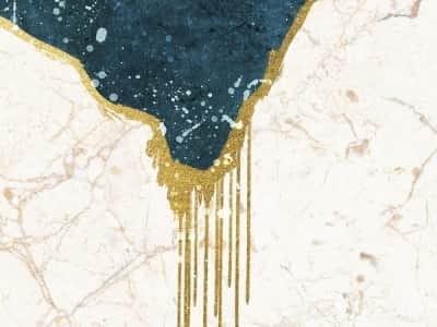Fototapete Weißer und blauer Marmor