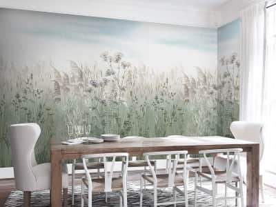 Fototapete Feld voller Blumen