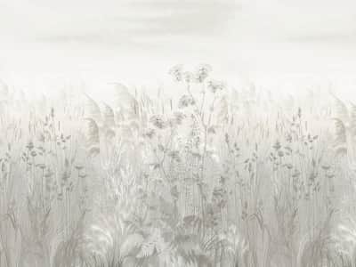 Fototapete Wildblumen im Nebel