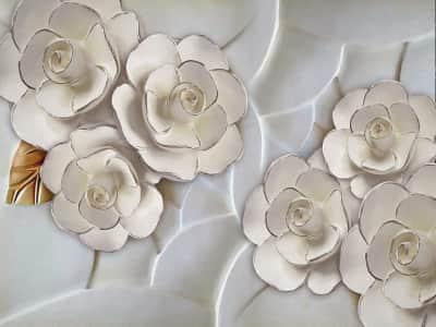 Fototapete Elegante Blumen 3D