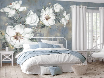 Fototapete Weiße Magnolie