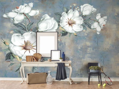 Fototapete Weiße Magnolie