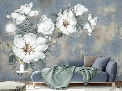 Fototapete Weiße Magnolie