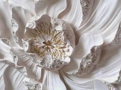 Fototapete Luxuriöse weiße Blume