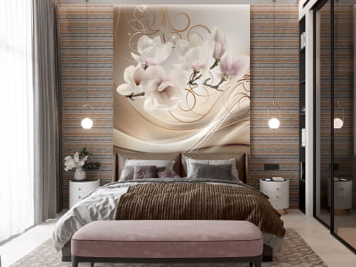 Fototapete Blühende Magnolie