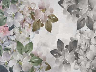 Fototapete Frühlingsblüten-Aquarell