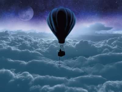 Fototapete Ball im Himmel 3D
