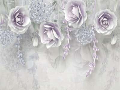 Fototapete Zarte Blumen 3D