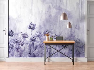 Fototapete Lila Wildblumen