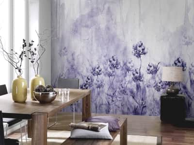 Fototapete Lila Wildblumen